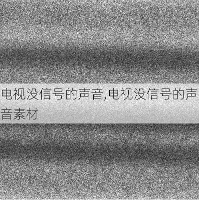 电视没信号的声音,电视没信号的声音素材