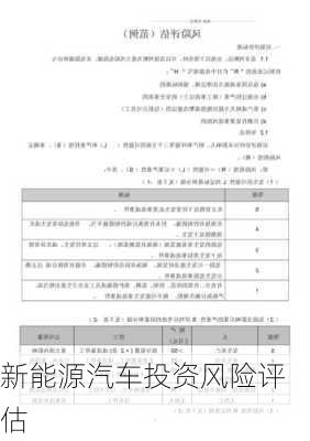 新能源汽车投资风险评估