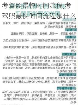 考驾照最快时间流程,考驾照最快时间流程是什么