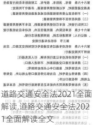 道路交通安全法2021全面解读,道路交通安全法2021全面解读全文