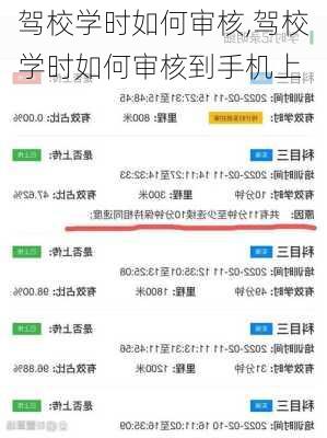 驾校学时如何审核,驾校学时如何审核到手机上