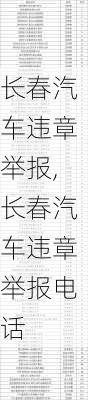 长春汽车违章举报,长春汽车违章举报电话