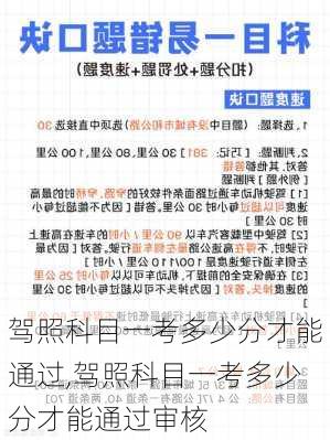 驾照科目一考多少分才能通过,驾照科目一考多少分才能通过审核
