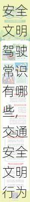 交通安全文明驾驶常识有哪些,交通安全文明行为