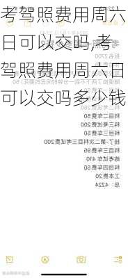 考驾照费用周六日可以交吗,考驾照费用周六日可以交吗多少钱