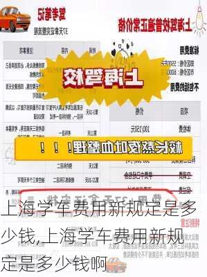 上海学车费用新规定是多少钱,上海学车费用新规定是多少钱啊