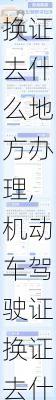 机动车驾驶证换证去什么地方办理,机动车驾驶证换证去什么地方办理的