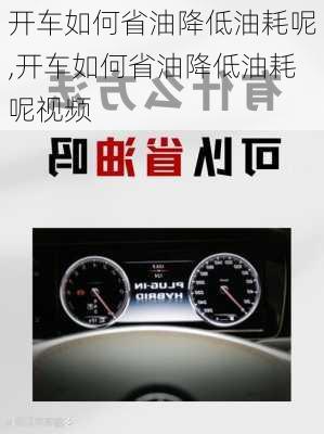 开车如何省油降低油耗呢,开车如何省油降低油耗呢视频