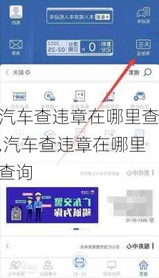汽车查违章在哪里查,汽车查违章在哪里查询