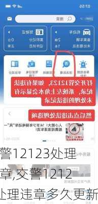 交警12123处理违章,交警12123处理违章多久更新