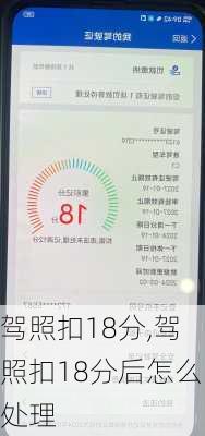 驾照扣18分,驾照扣18分后怎么处理