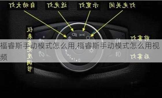 福睿斯手动模式怎么用,福睿斯手动模式怎么用视频