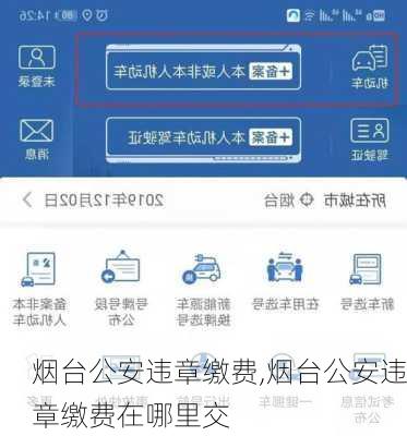烟台公安违章缴费,烟台公安违章缴费在哪里交