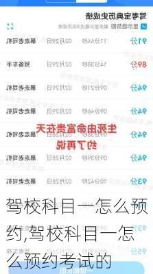 驾校科目一怎么预约,驾校科目一怎么预约考试的