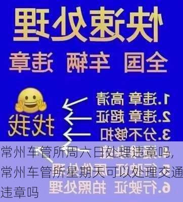 常州车管所周六日处理违章吗,常州车管所星期天可以处理交通违章吗
