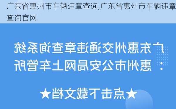 广东省惠州市车辆违章查询,广东省惠州市车辆违章查询官网