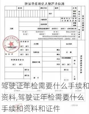 驾驶证年检需要什么手续和资料,驾驶证年检需要什么手续和资料和证件