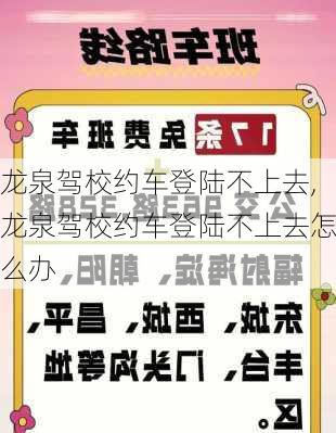 龙泉驾校约车登陆不上去,龙泉驾校约车登陆不上去怎么办