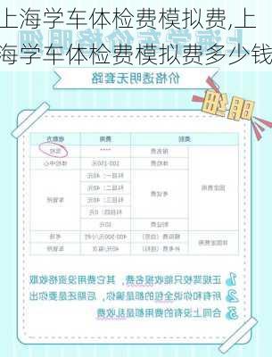 上海学车体检费模拟费,上海学车体检费模拟费多少钱