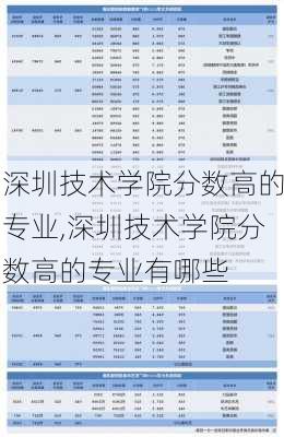 深圳技术学院分数高的专业,深圳技术学院分数高的专业有哪些