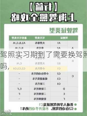 驾照实习期到了需要换驾照吗,