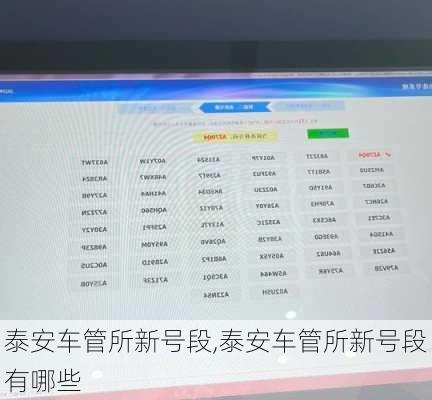 泰安车管所新号段,泰安车管所新号段有哪些