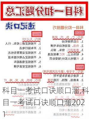 科目一考试口诀顺口溜,科目一考试口诀顺口溜2021