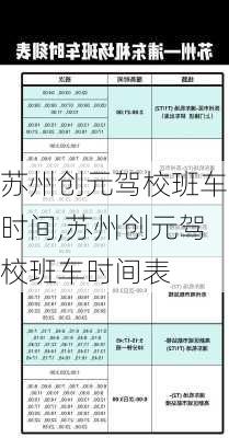 苏州创元驾校班车时间,苏州创元驾校班车时间表