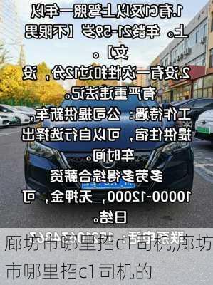 廊坊市哪里招c1司机,廊坊市哪里招c1司机的