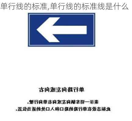 单行线的标准,单行线的标准线是什么