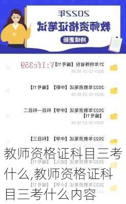教师资格证科目三考什么,教师资格证科目三考什么内容