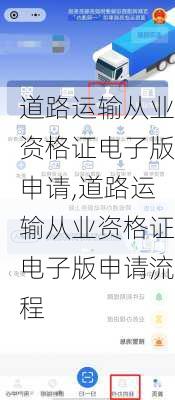 道路运输从业资格证电子版申请,道路运输从业资格证电子版申请流程