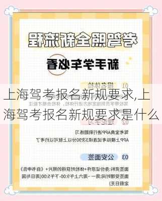 上海驾考报名新规要求,上海驾考报名新规要求是什么