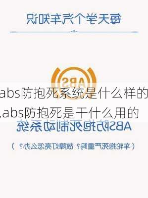 abs防抱死系统是什么样的,abs防抱死是干什么用的