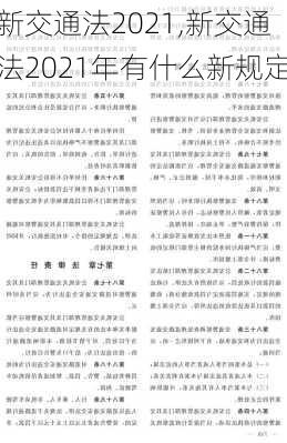 新交通法2021,新交通法2021年有什么新规定