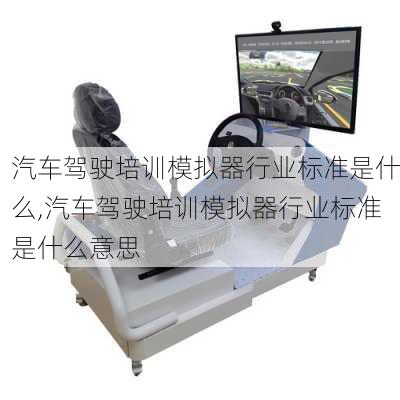 汽车驾驶培训模拟器行业标准是什么,汽车驾驶培训模拟器行业标准是什么意思