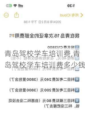 青岛驾校学车培训费,青岛驾校学车培训费多少钱