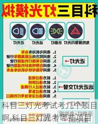 科目三灯光考试考几个项目啊,科目三灯光考哪些项目