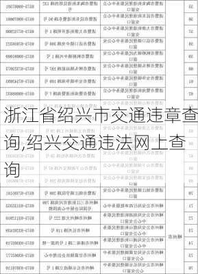 浙江省绍兴市交通违章查询,绍兴交通违法网上查询