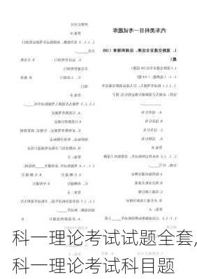 科一理论考试试题全套,科一理论考试科目题