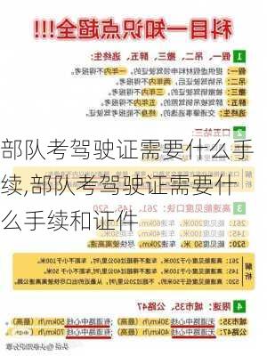 部队考驾驶证需要什么手续,部队考驾驶证需要什么手续和证件