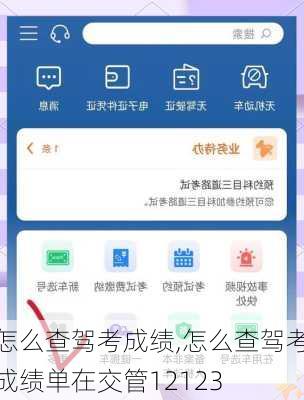 怎么查驾考成绩,怎么查驾考成绩单在交管12123