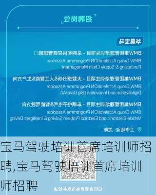 宝马驾驶培训首席培训师招聘,宝马驾驶培训首席培训师招聘