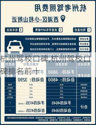杭州驾校口碑,杭州驾校口碑排名前十