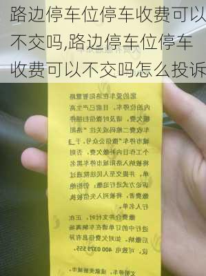 路边停车位停车收费可以不交吗,路边停车位停车收费可以不交吗怎么投诉