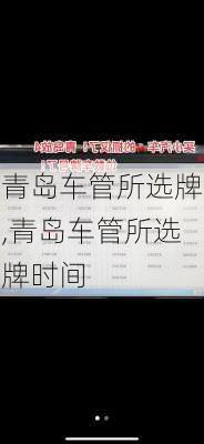 青岛车管所选牌,青岛车管所选牌时间