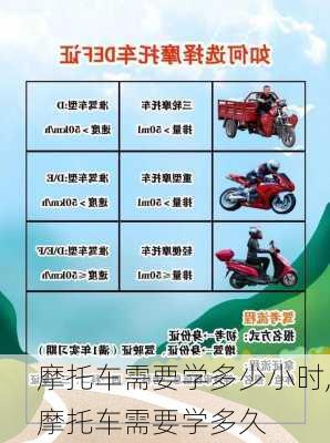 摩托车需要学多少小时,摩托车需要学多久