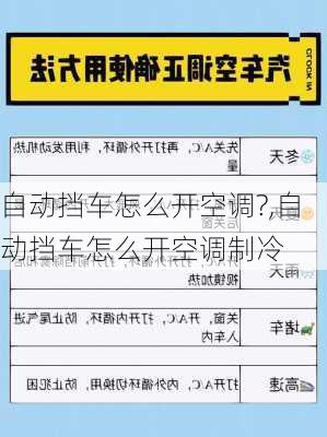 自动挡车怎么开空调?,自动挡车怎么开空调制冷